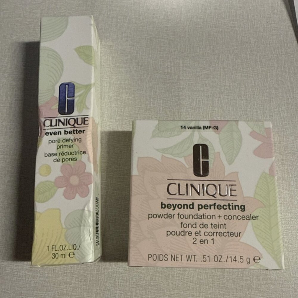 Clinique Beyond Perfecting Powder Foundation + Concealer 14 Vanilla & Pore Pimer